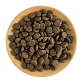 Kakato ONE Lamb dog dry food kibble in wooden bowl for all life stages